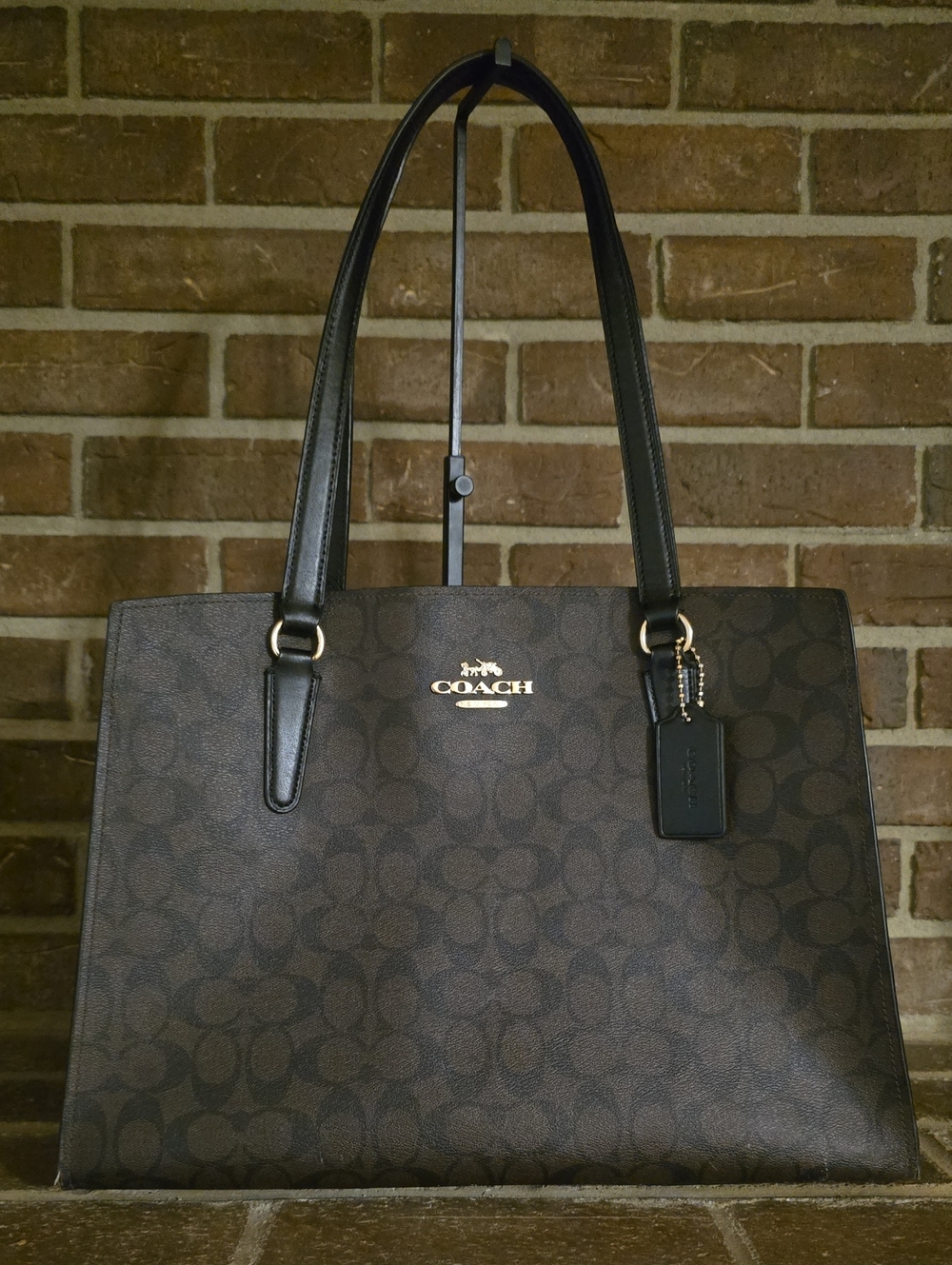Coach Tatum Carryall in Signature Canvas - Brown Black